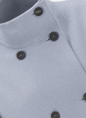 Cropped funnel jacket in pressed wool