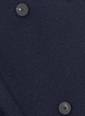 Cropped funnel jacket in pressed wool