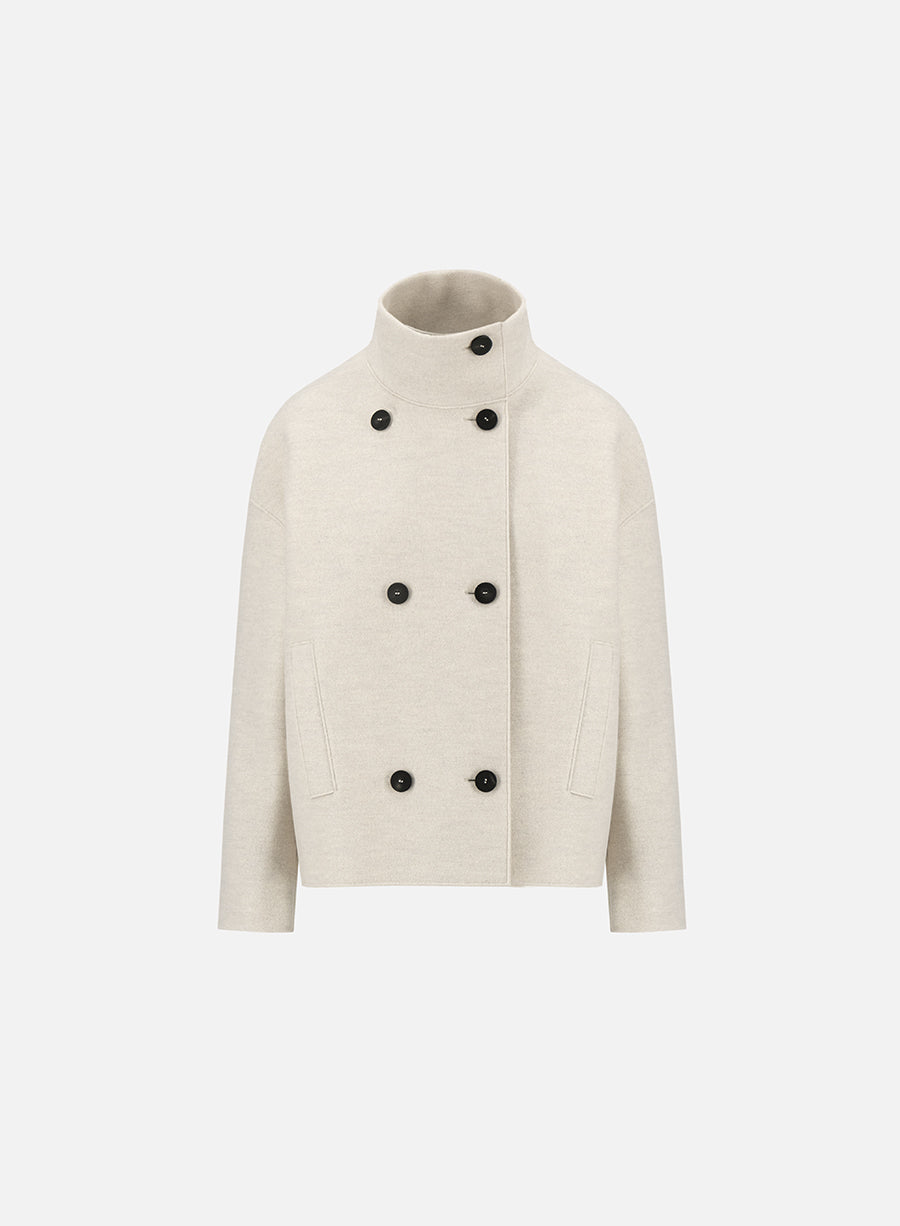 【Harris Wharf London 】クロップド ファンネル ジャケット Harris Wharf London 】クロップド ファンネル ジャケット