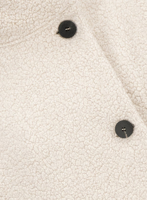 Cropped funnel jacket in bouclé