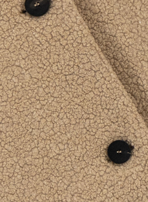 Cropped funnel jacket in bouclé
