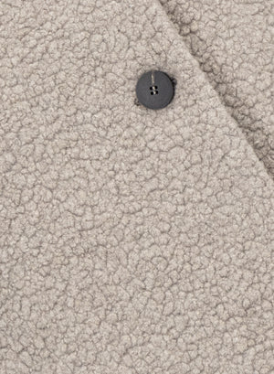 Cropped funnel jacket in bouclé