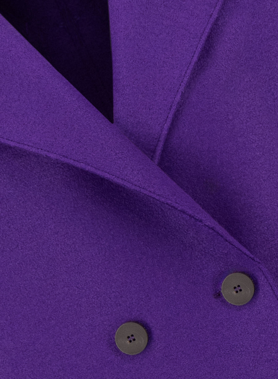 Dropped shoulder jacket pressed wool