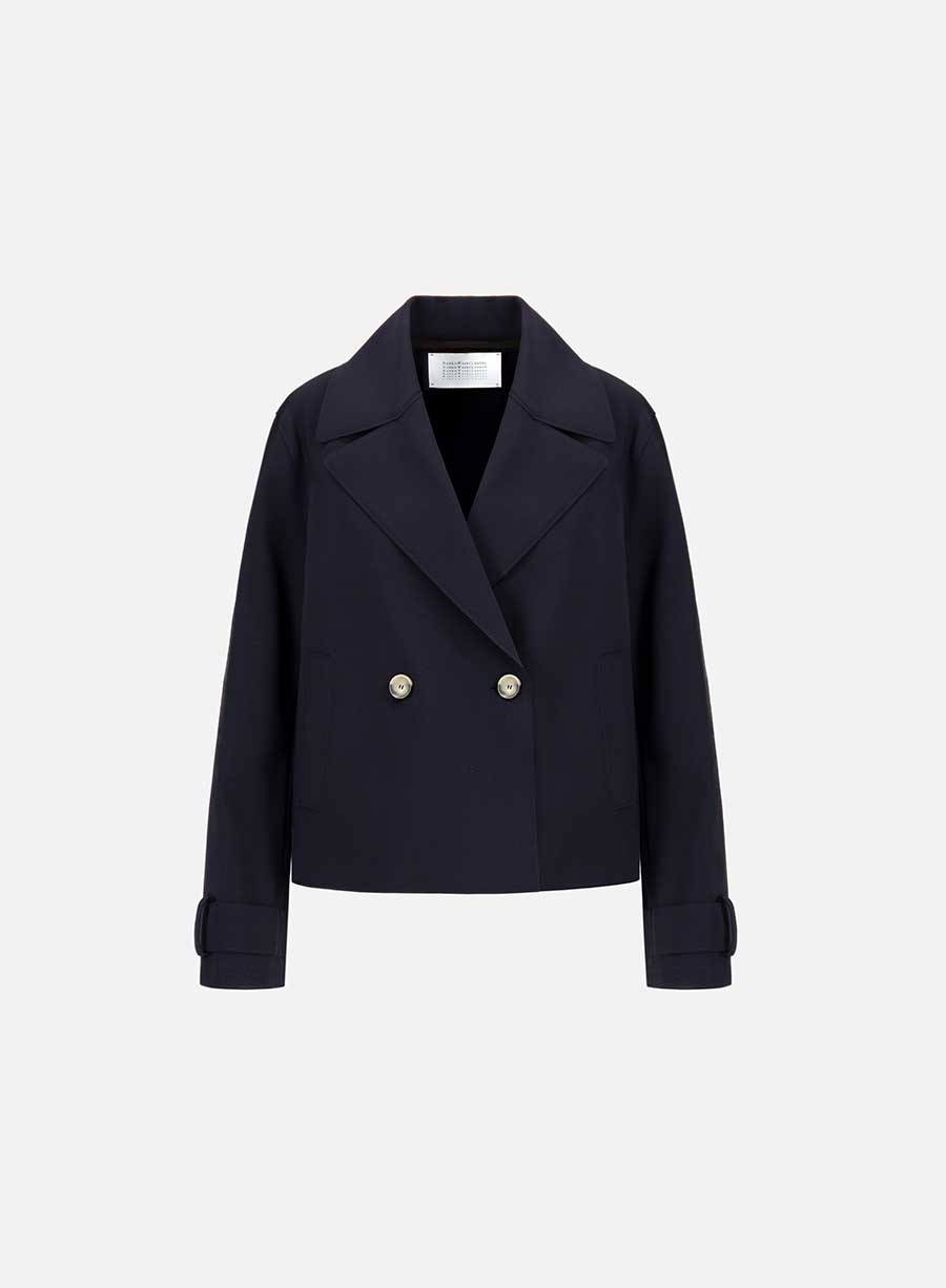 Cropped peacoat scuba