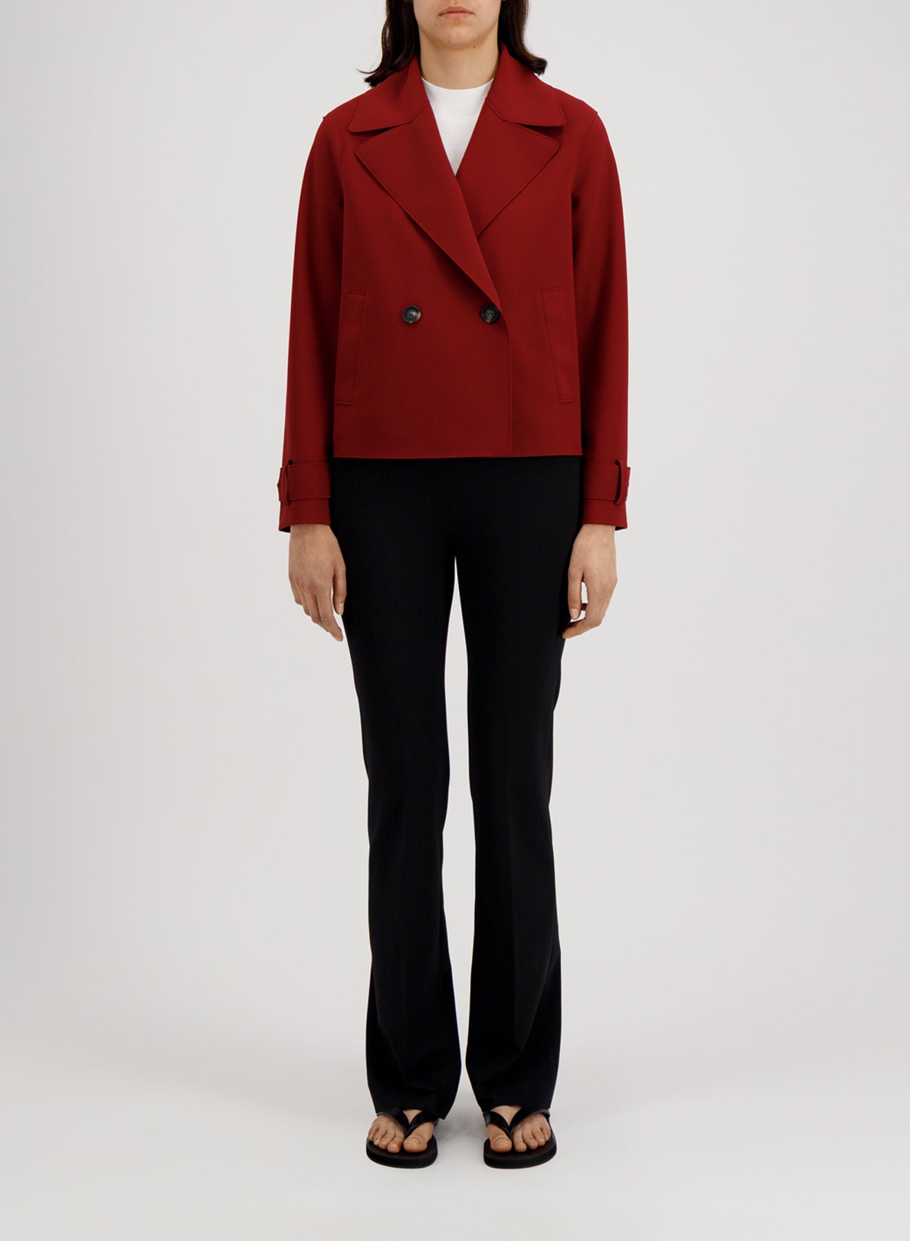 cropped peacoat scuba
