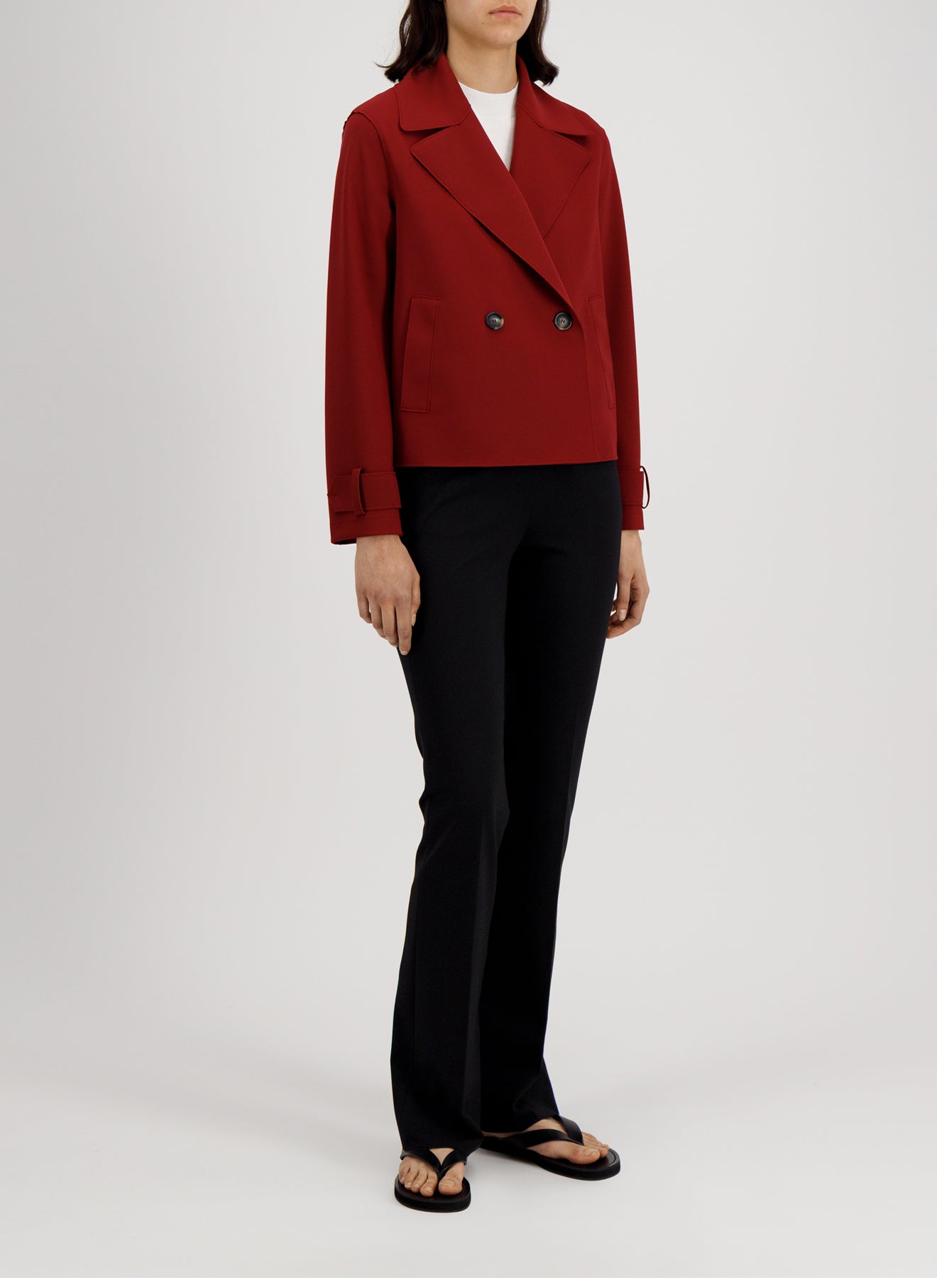 Cropped peacoat scuba