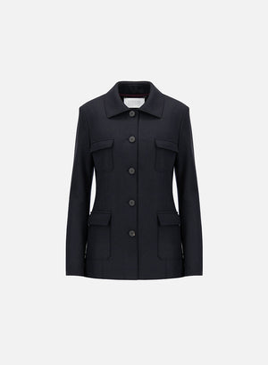 Field jacket cashmere blend