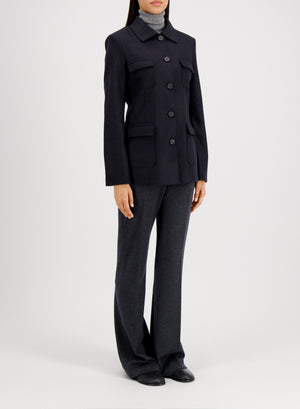 Field jacket cashmere blend