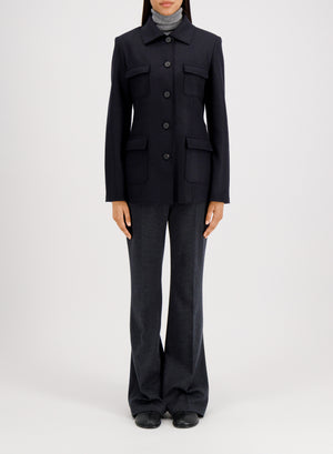 Field jacket cashmere blend