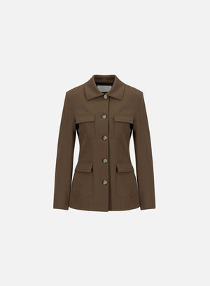 Safari jacket in techno viscose