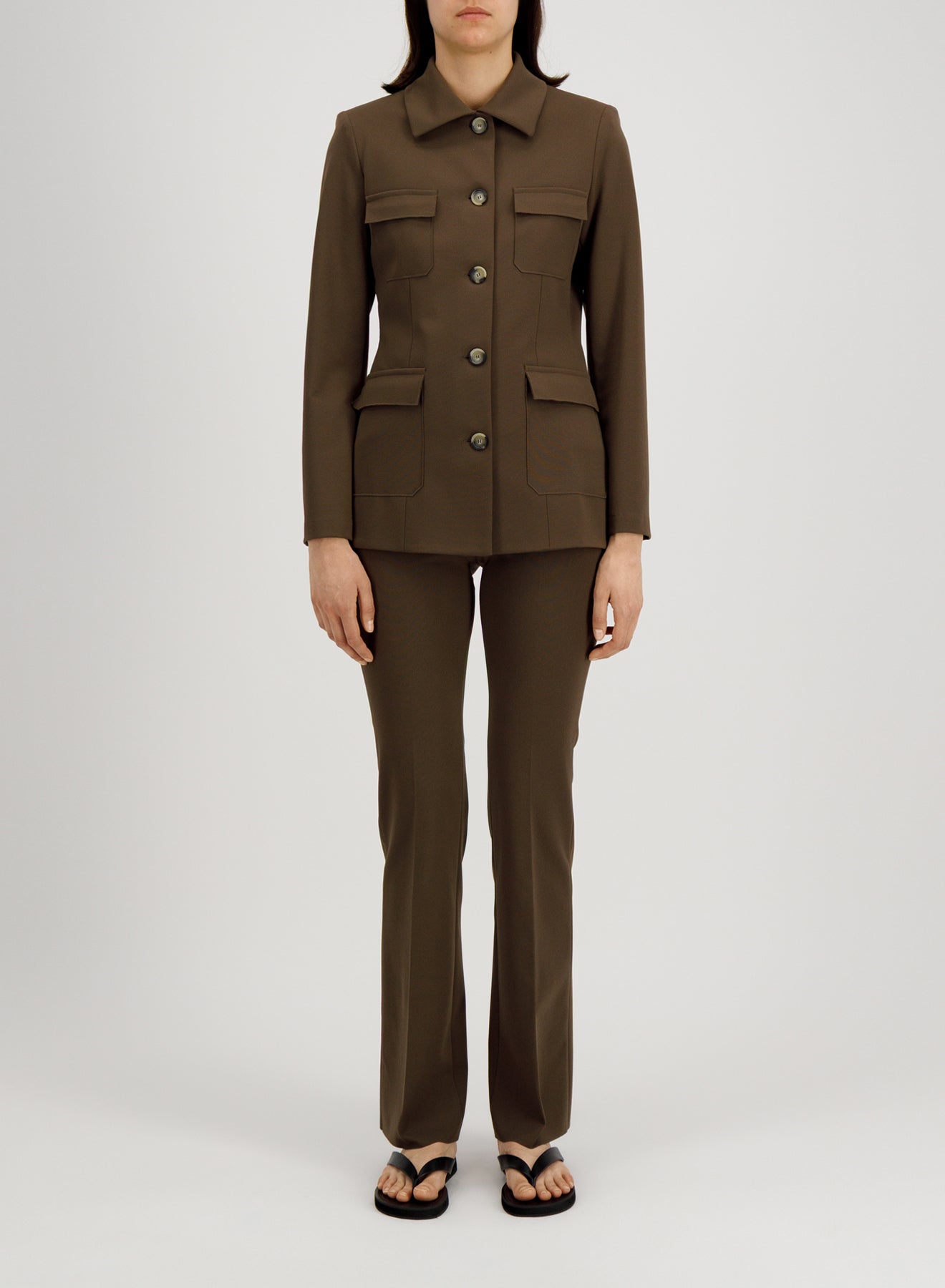 Safari jacket in techno viscose