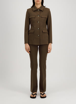 Safari jacket in techno viscose
