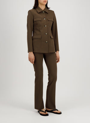 Safari jacket in techno viscose