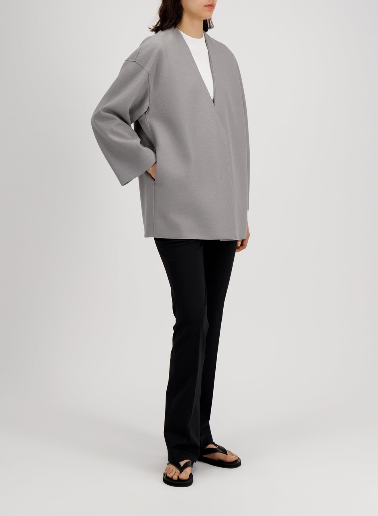 Cardigan light pressed wool