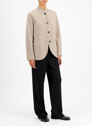 nehru jacket light pressed wool