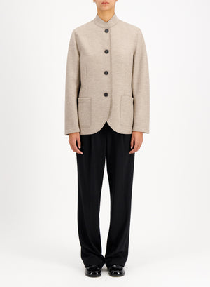 nehru jacket light pressed wool