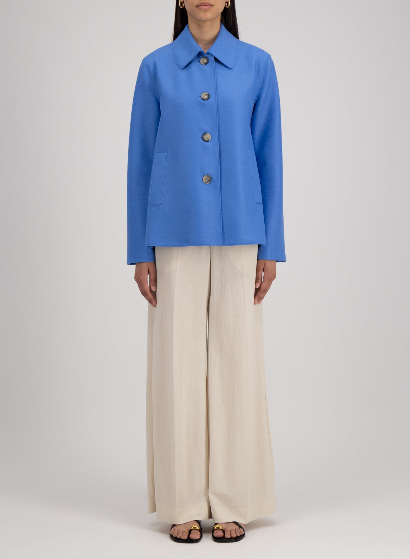 Short loden light pressed wool