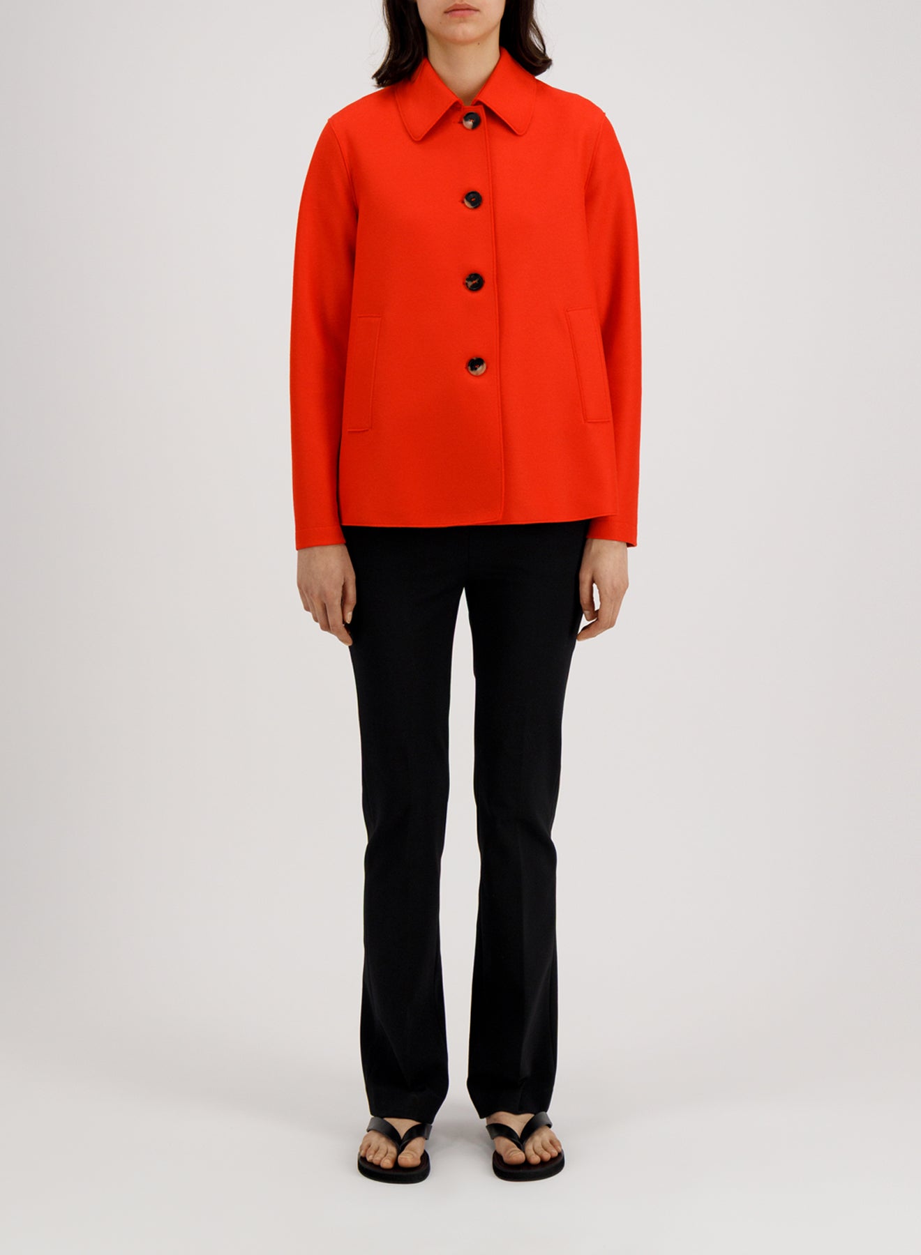 Short loden light pressed wool