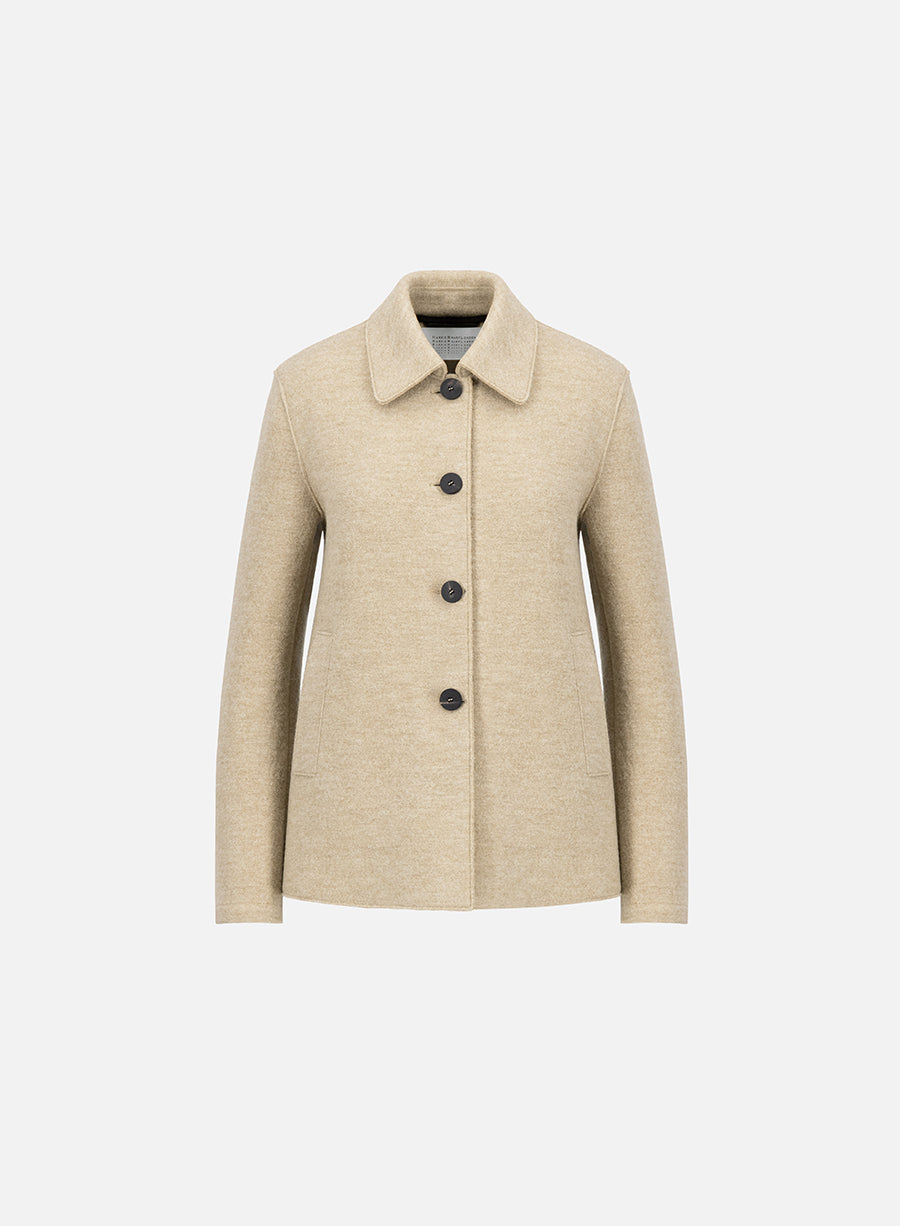 travel mac coat boiled wool