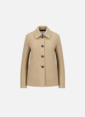 Travel mac coat in boiled wool