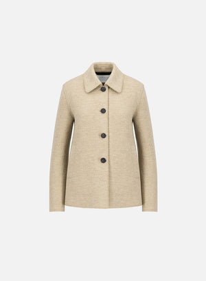 travel mac coat boiled wool