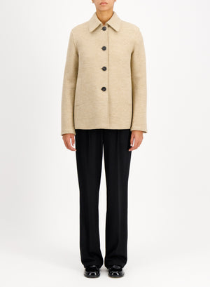 travel mac coat boiled wool