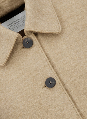 Travel mac coat in boiled wool