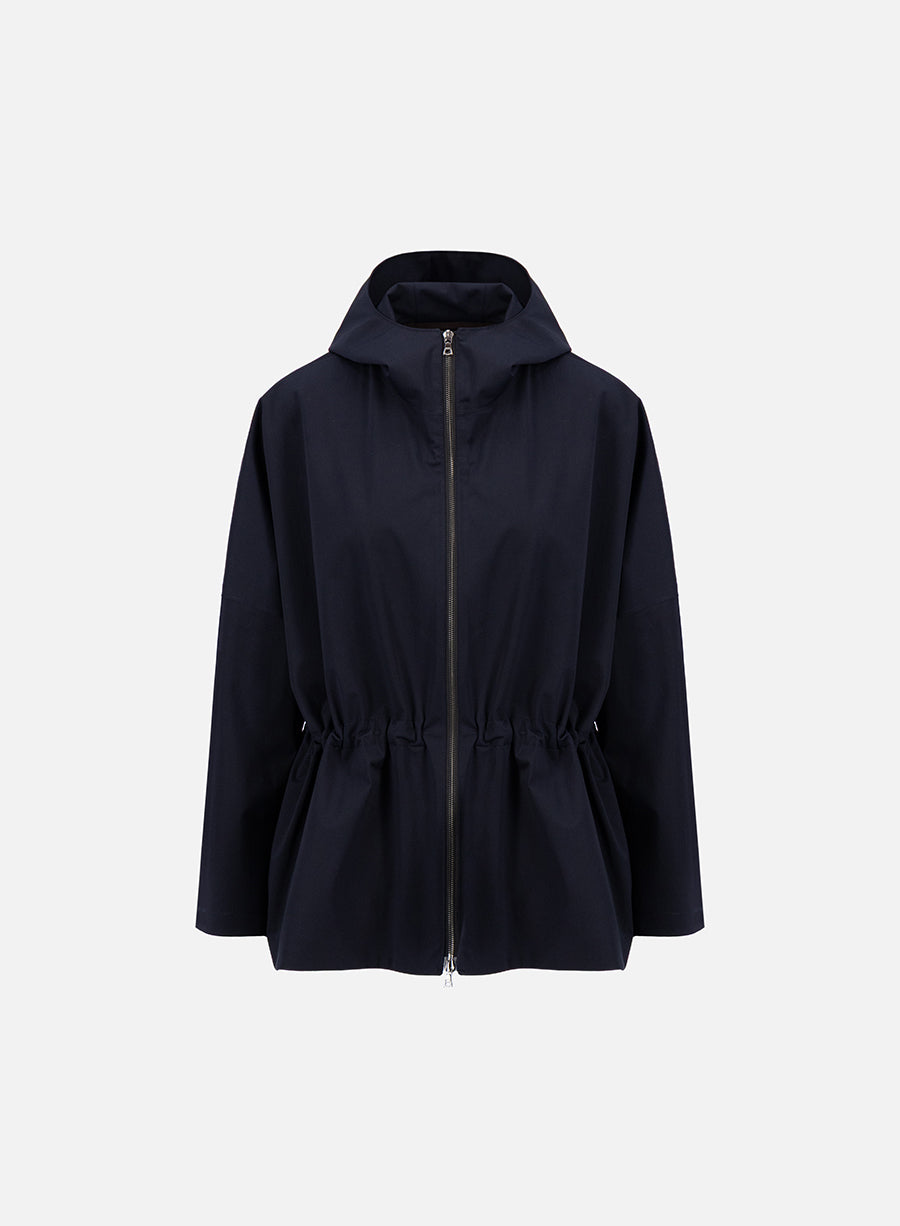 hooded drawstring jacket light technic