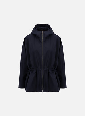 Hooded drawstring jacket light technic