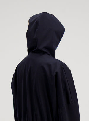 Hooded drawstring jacket light technic