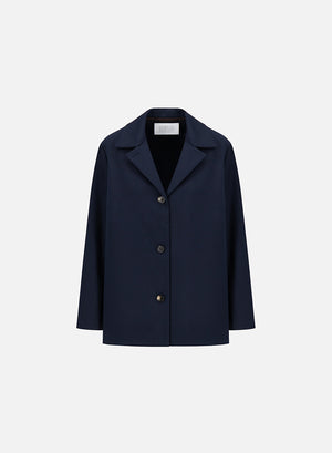Overshirt diagonal crafted with Loro Piana fabric