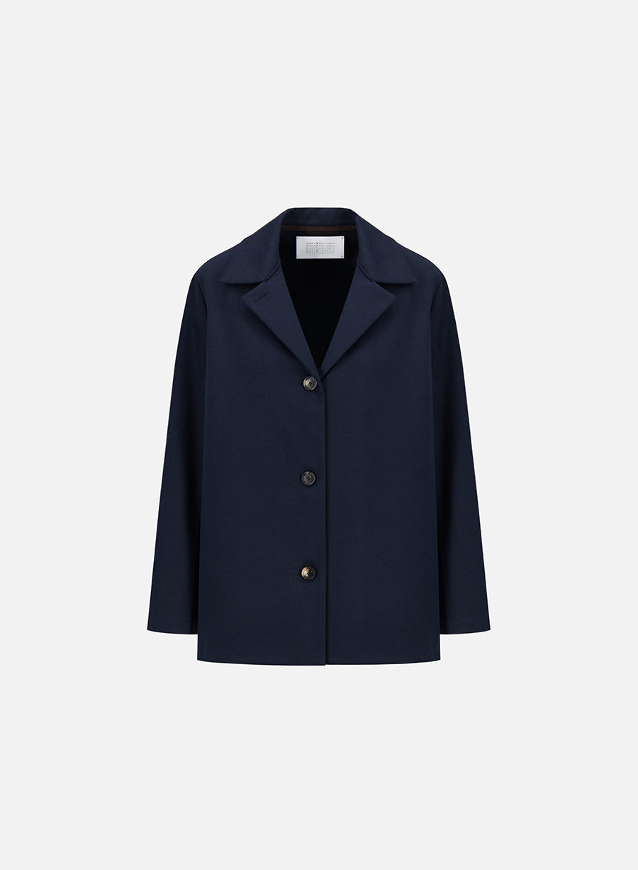 Overshirt diagonal crafted with Loro Piana fabric - Harris Wharf