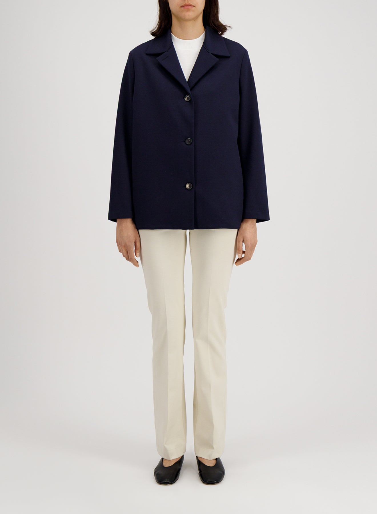 Overshirt diagonal crafted with Loro Piana fabric - Harris Wharf
