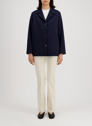 Overshirt diagonal crafted with Loro Piana fabric
