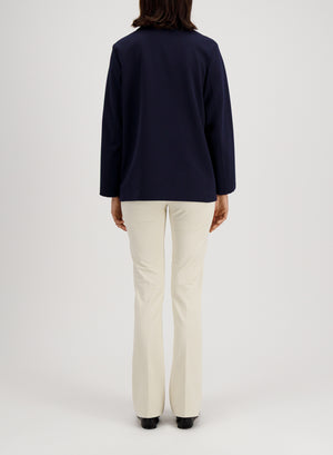 Overshirt diagonal crafted with Loro Piana fabric