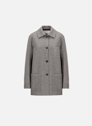 Women chore jacket flannel cashmere crafted with Loro Piana fabric