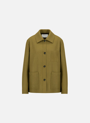 Linen honeycomb chore jacket
