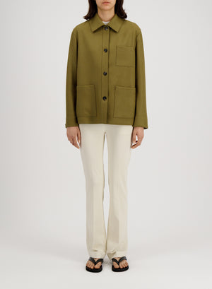 Linen honeycomb chore jacket