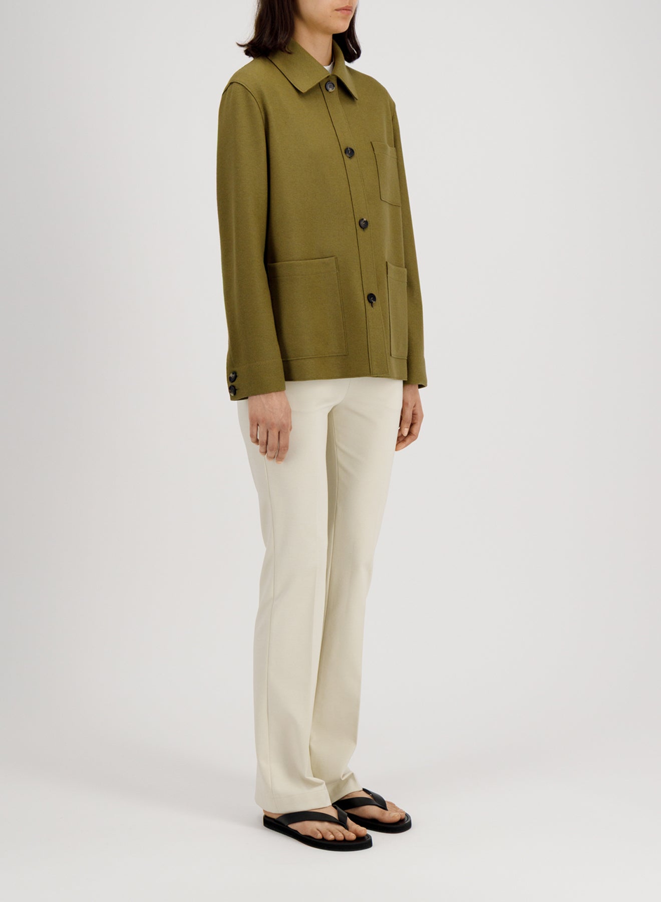 Women chore jacket cashmere blend