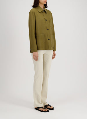 Linen honeycomb chore jacket