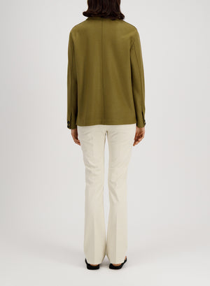 Linen honeycomb chore jacket