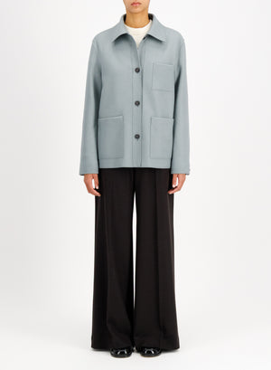 Linen honeycomb chore jacket