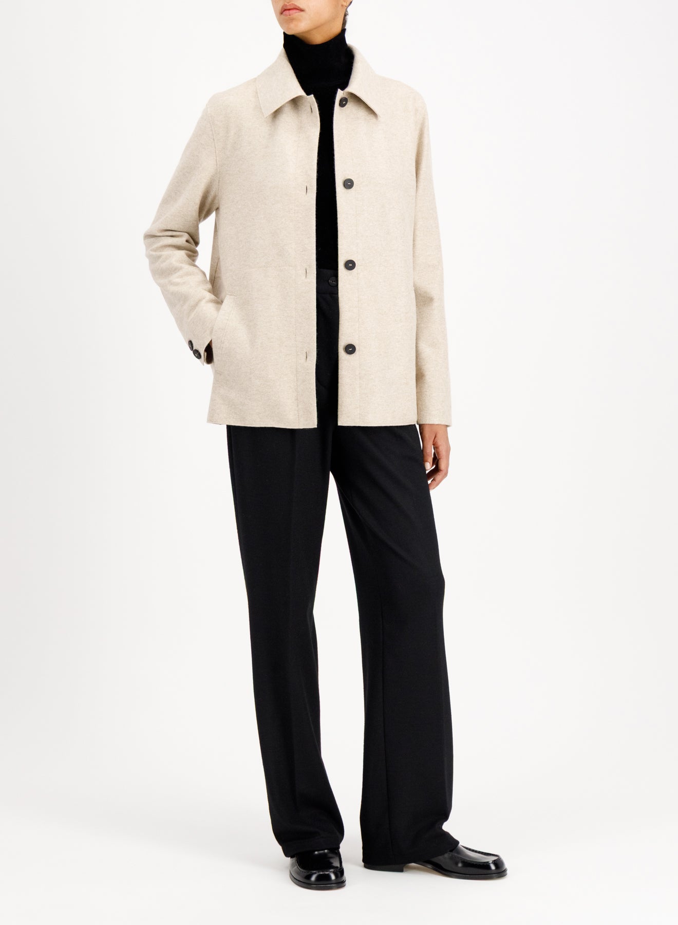 Cashmere Flannel Chore Jacket Crafted from Loro Piana Fabric