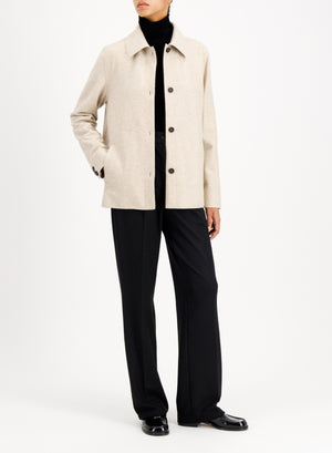 Cashmere Flannel Chore Jacket Crafted from Loro Piana Fabric