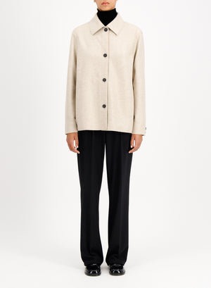Cashmere Flannel Chore Jacket Crafted from Loro Piana Fabric