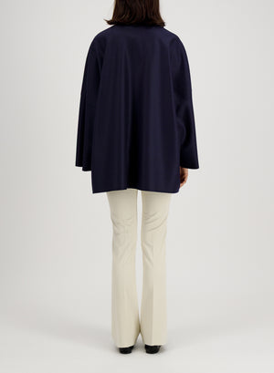 oversized cape light pressed wool