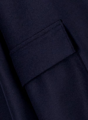 oversized cape light pressed wool