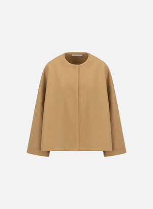 Collarless cape