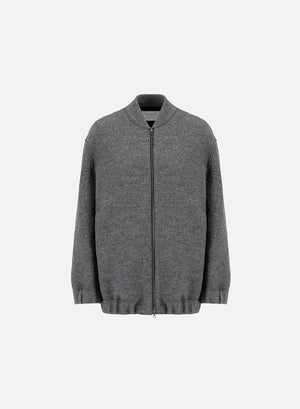 Oversized bomber boiled wool