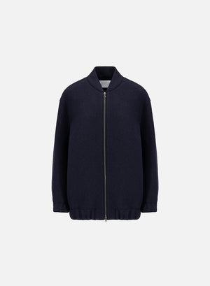 Oversized bomber boiled wool